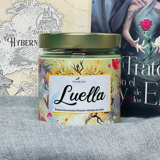 Vela “Luella” Un Trato con el Rey de los Elfos - Monsters Candles ® - Velas Literarias artesanas de soja 100% ecológica