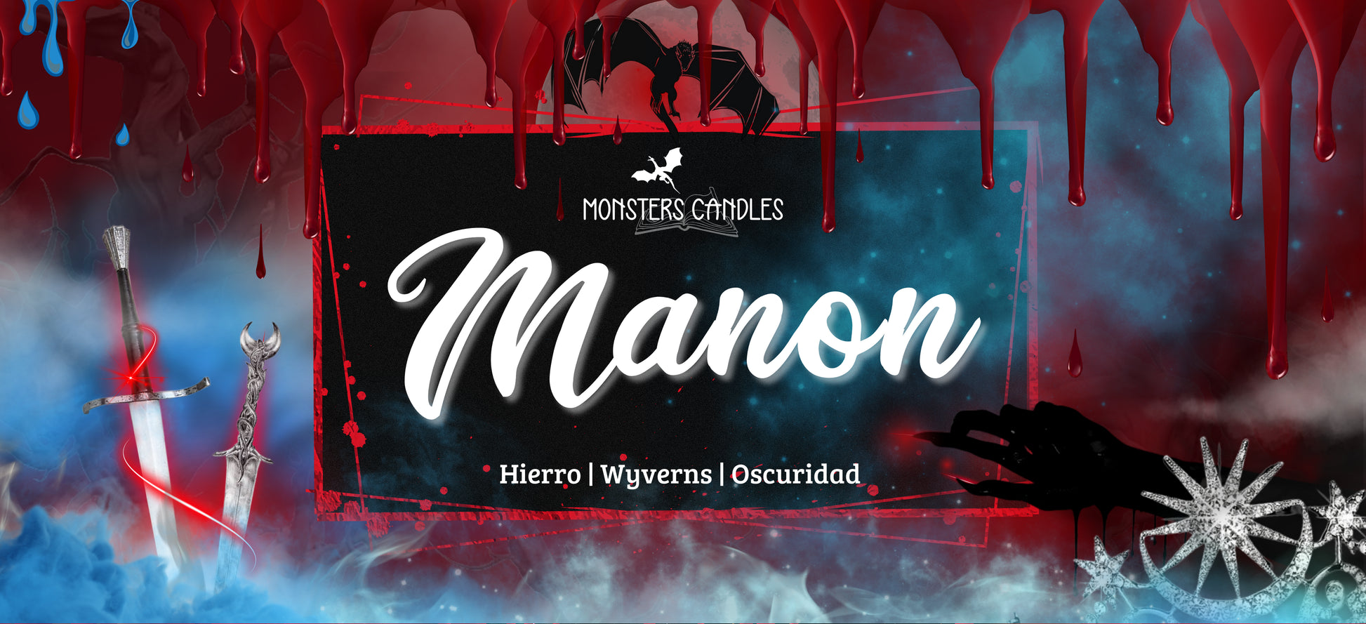 Vela “Manon Blackbeak” Trono de Cristal - Monsters Candles ® - Velas Literarias artesanas de soja 100% ecológica