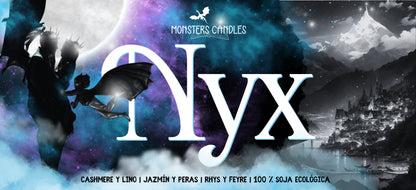 Vela "Nyx" Acotar - Monsters Candles ® - Velas Literarias artesanas de soja 100% ecológica