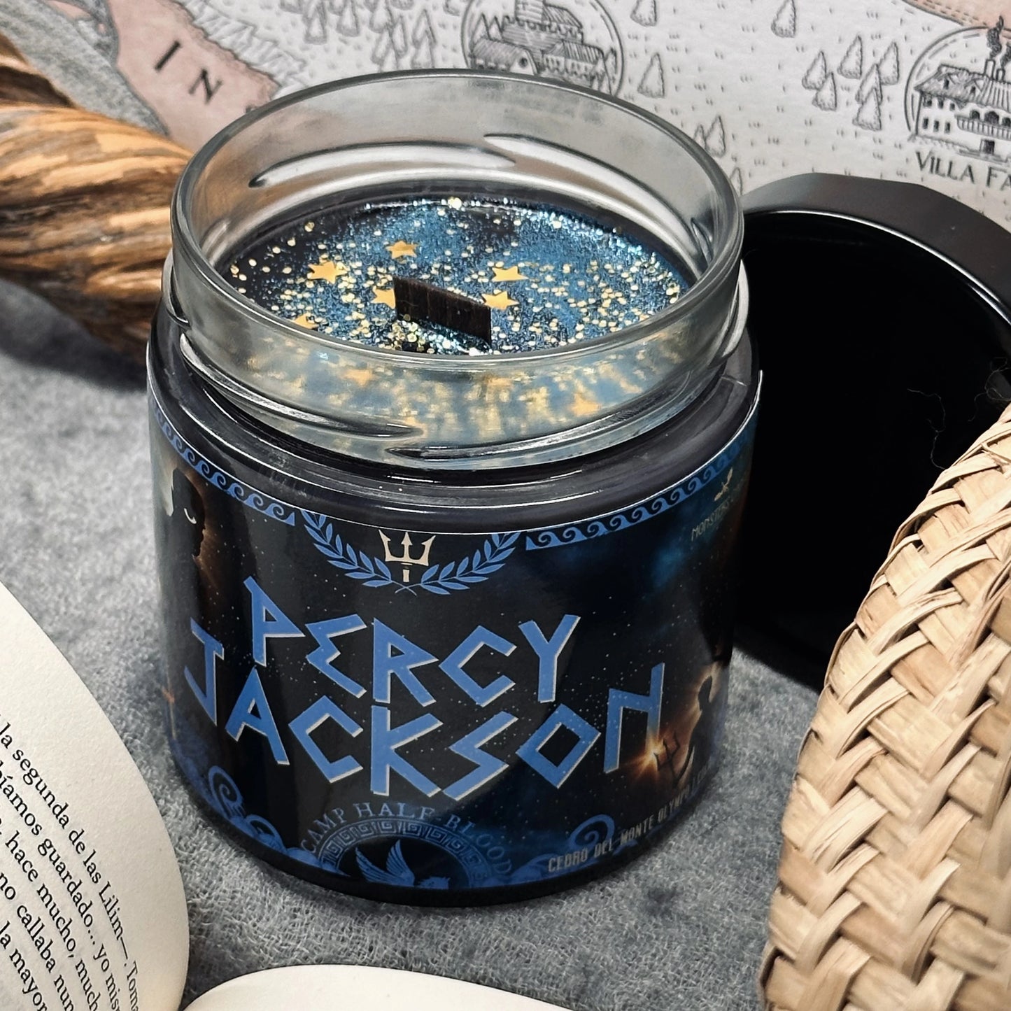 Vela "Percy Jackson" de Rick Riordan - Monsters Candles ® - Velas Literarias artesanas de soja 100% ecológica