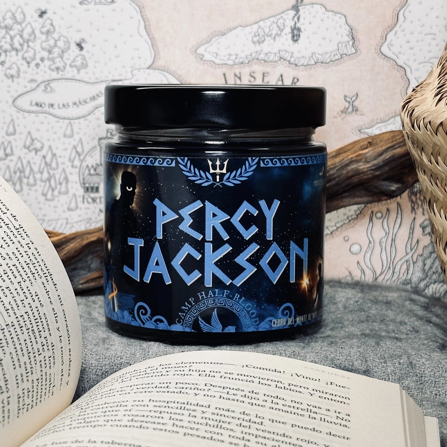 Vela "Percy Jackson" de Rick Riordan - Monsters Candles ® - Velas Literarias artesanas de soja 100% ecológica