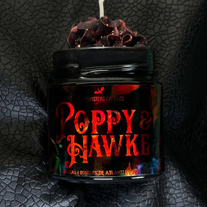 Vela "Poppy y Hawke" De Sangre y Cenizas | Monsters Candles ® - Velas Literarias