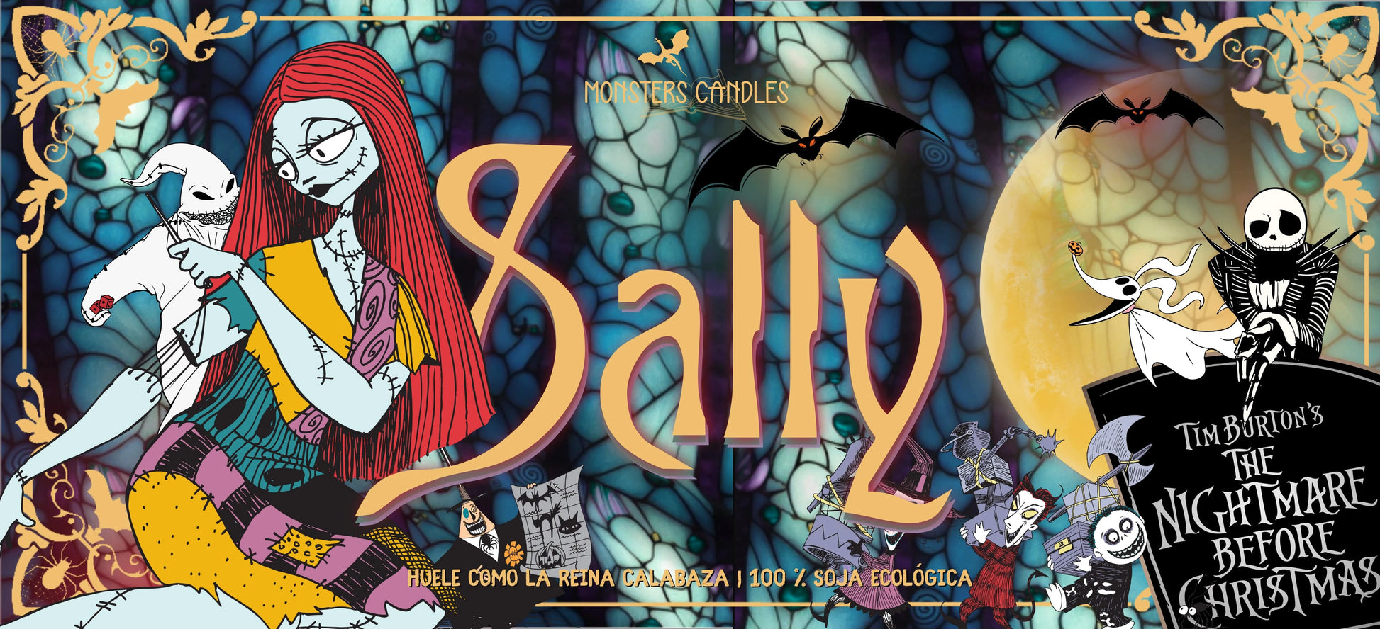 Vela “Sally” Pesadilla antes de Navidad | Monsters Candles ® - Velas Literarias