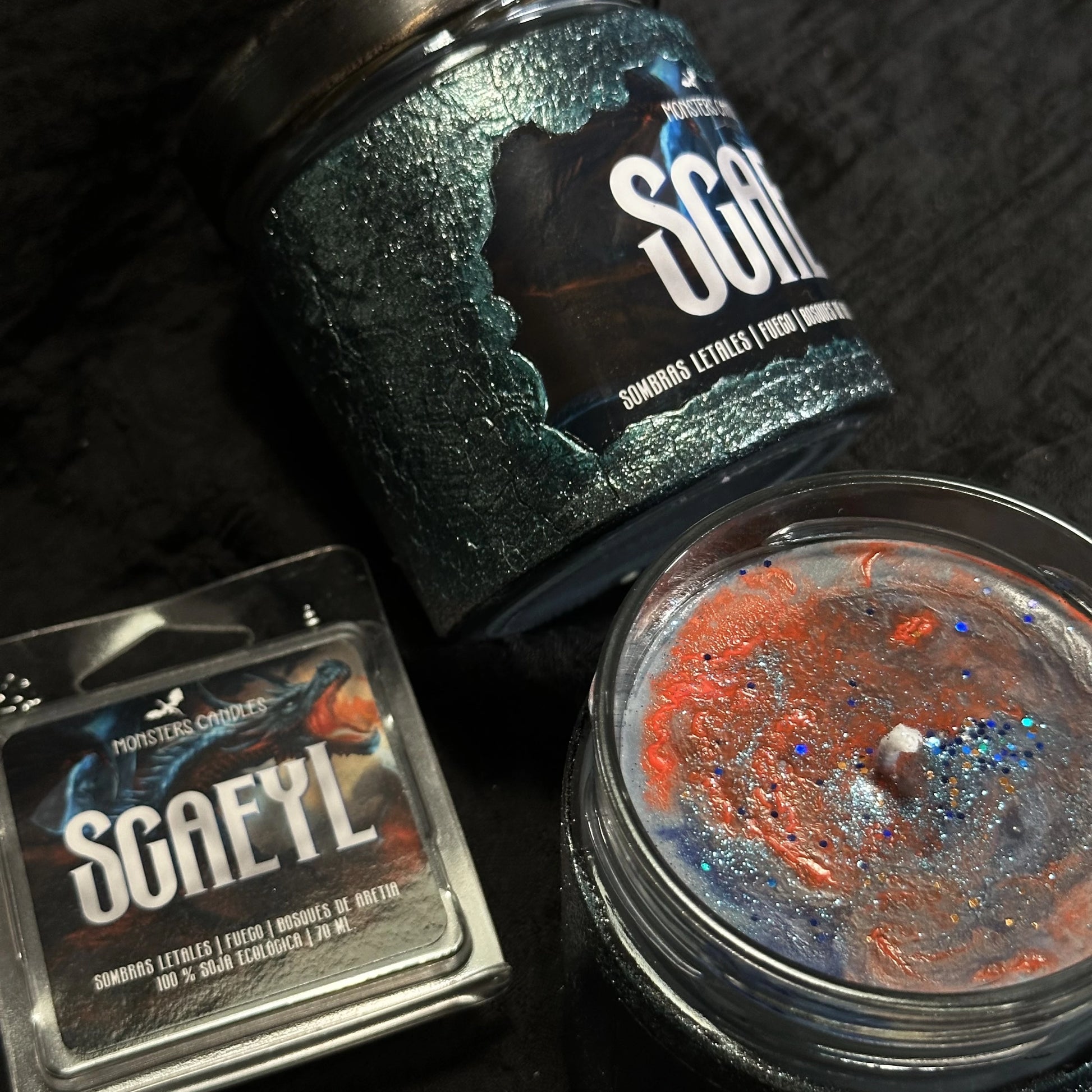 Vela "Sgaeyl" Fourth Wing / Alas de Sangre - Monsters Candles ® - Velas Literarias artesanas de soja 100% ecológica