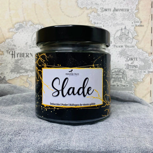 Vela “Slade Ravinger” La Prisionera de Oro - Monsters Candles ® - Velas Literarias artesanas de soja 100% ecológica