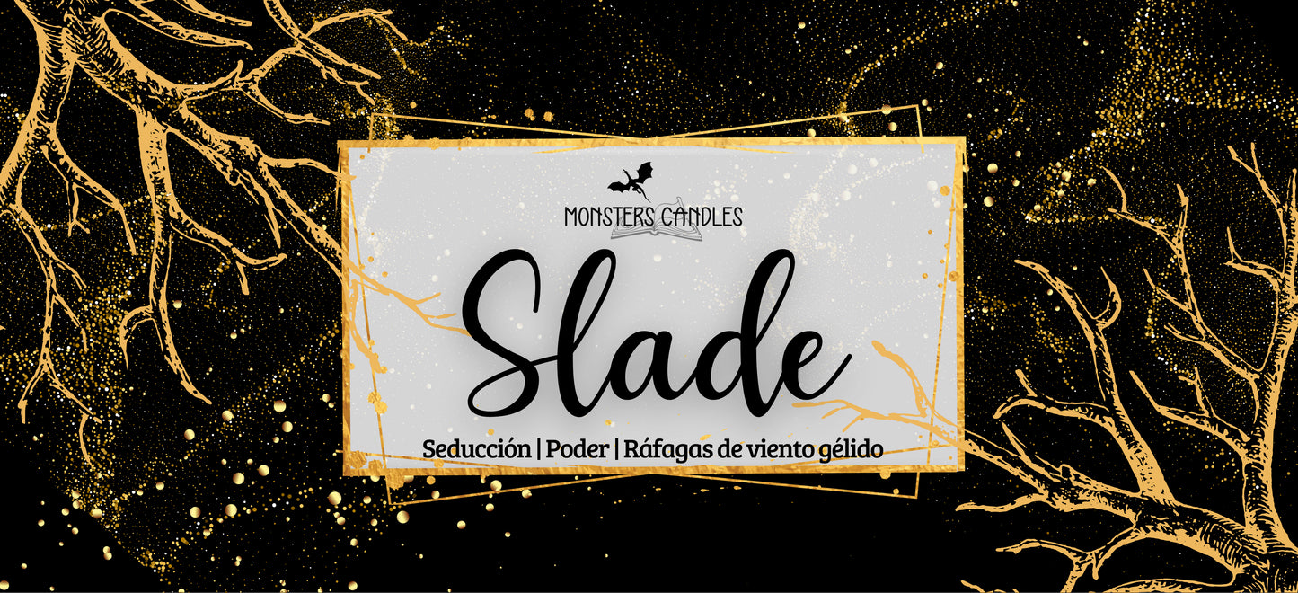 Vela “Slade Ravinger” La Prisionera de Oro - Monsters Candles ® - Velas Literarias artesanas de soja 100% ecológica