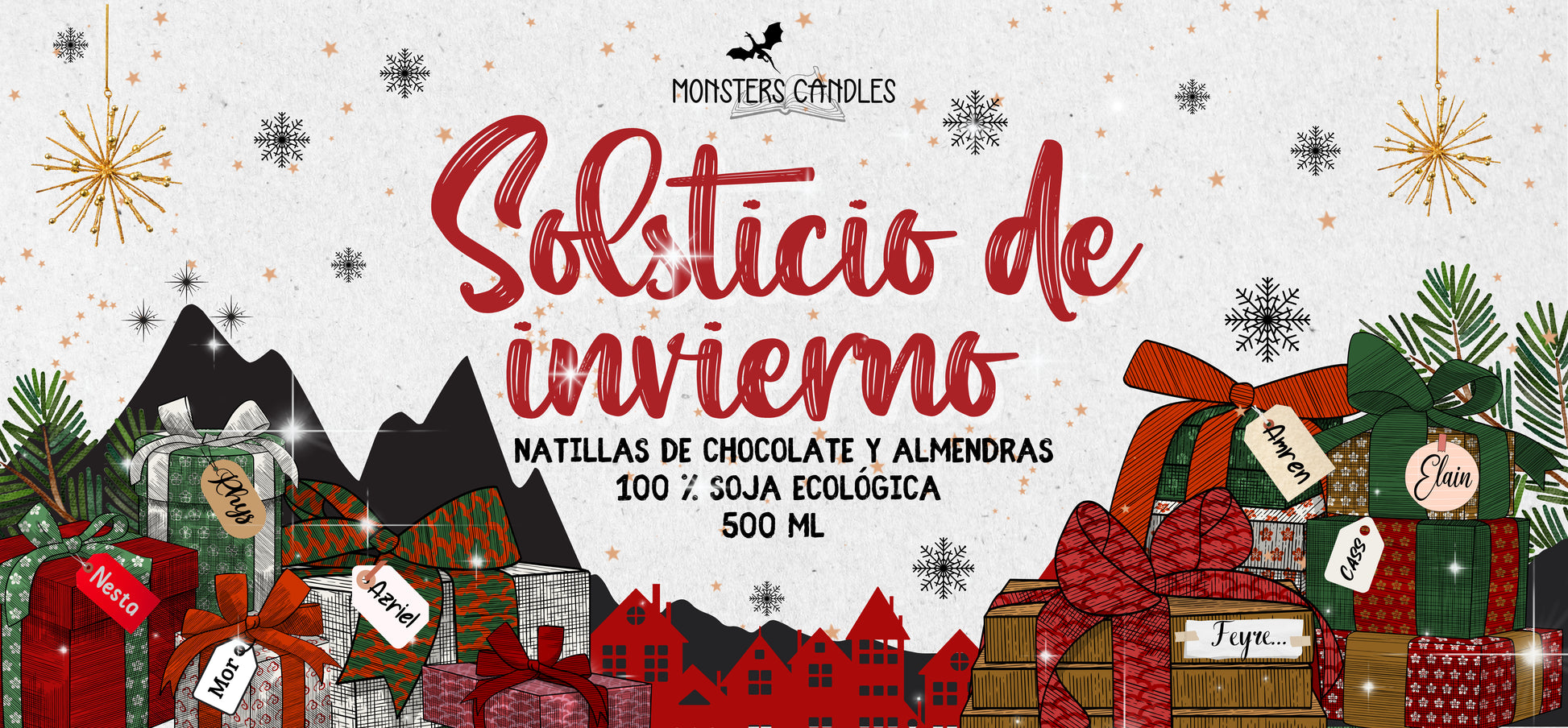 Vela “Solsticio de Invierno” Acotar - Monsters Candles ® - Velas Literarias artesanas de soja 100% ecológica