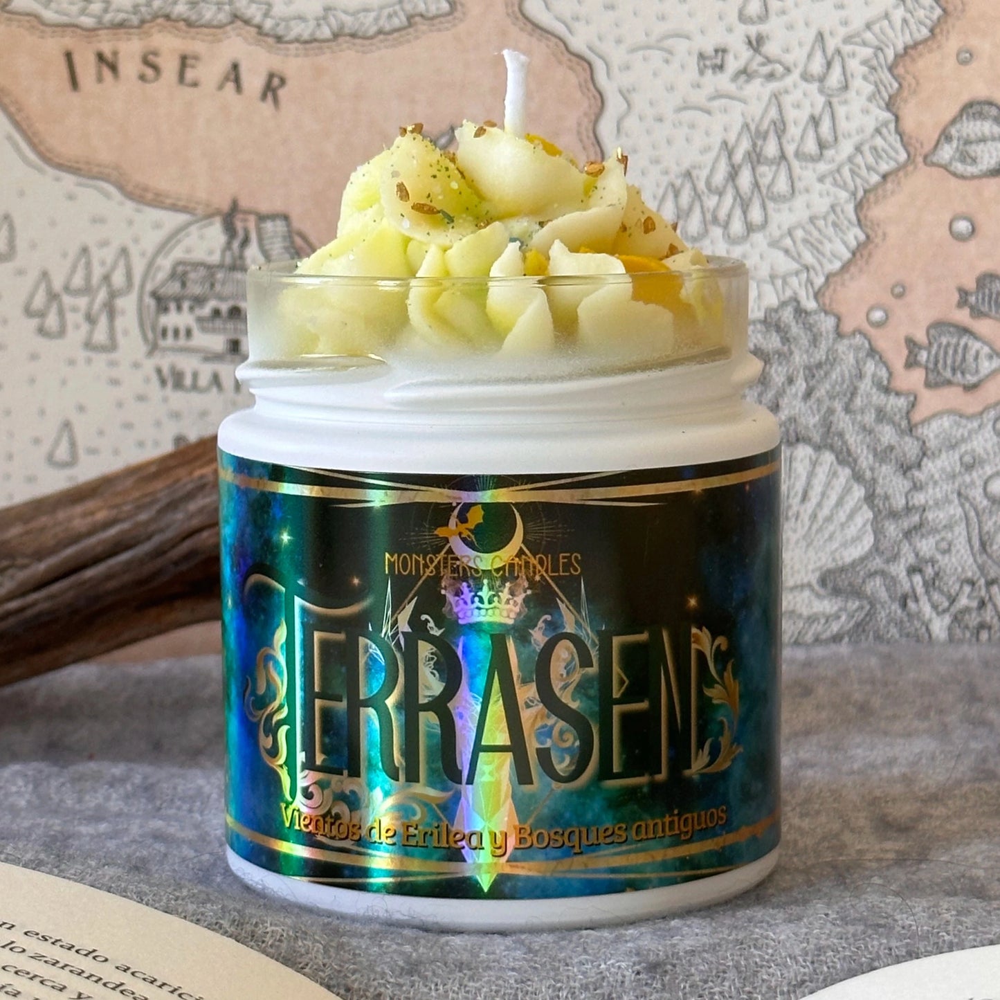 Vela “Terrasen” Trono de Cristal - Monsters Candles ® - Velas Literarias artesanas de soja 100% ecológica
