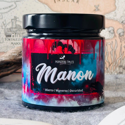 Vela “Manon Blackbeak” Trono de Cristal - Monsters Candles ® - Velas Literarias artesanas de soja 100% ecológica