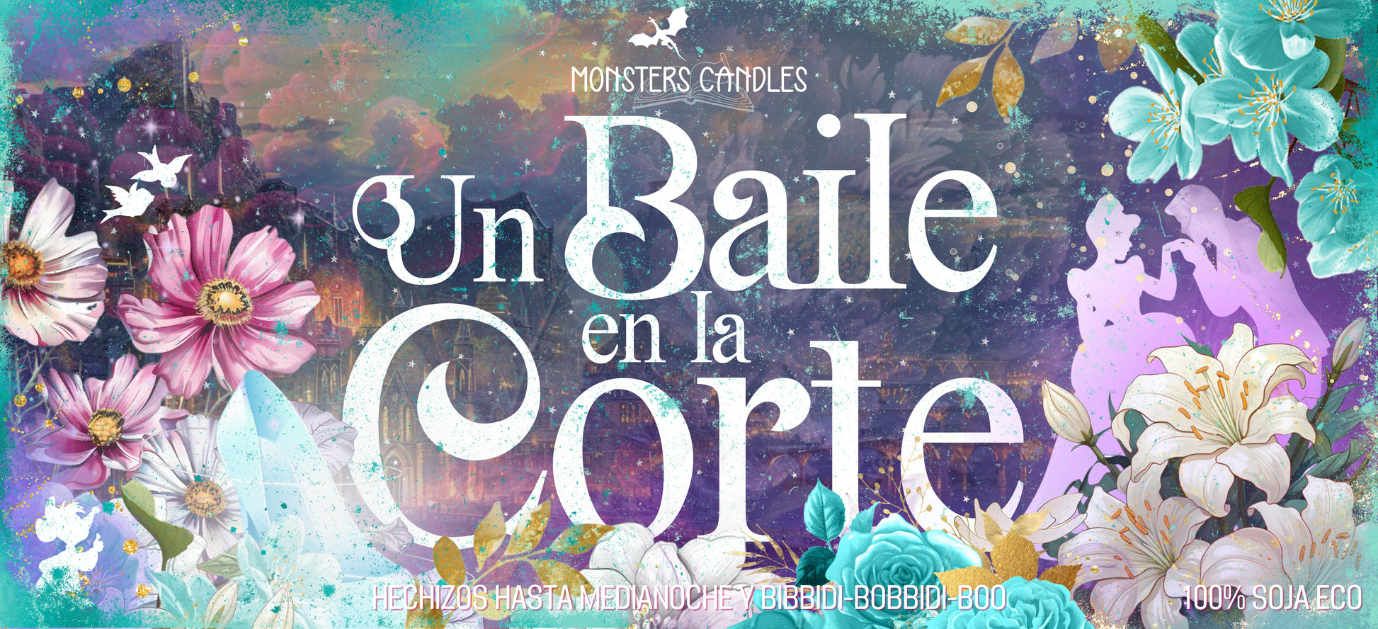 Vela "Un Baile en la Corte" Colección Fantasía - Monsters Candles ® - Velas Literarias artesanas de soja 100% ecológica