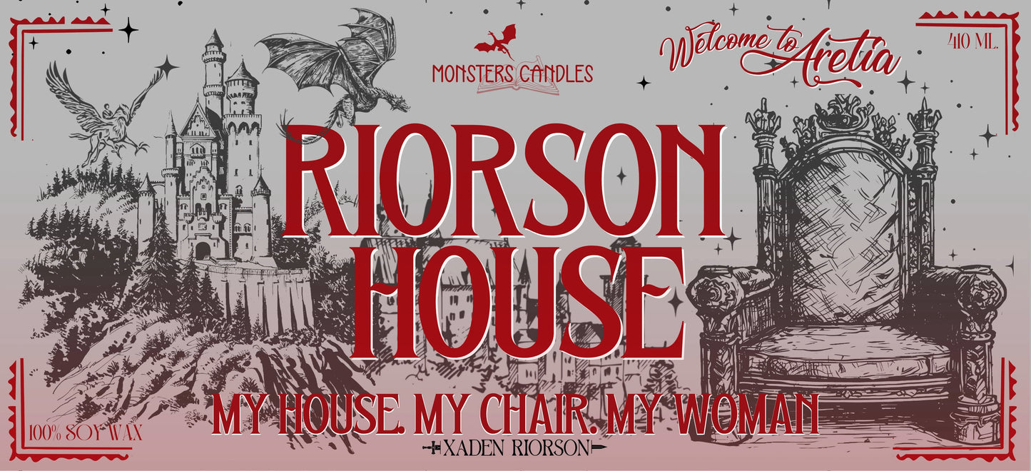 Vela "Casa Riorson" Alas de Sangre / Alas de Hierro | Monsters Candles ® - Velas Literarias